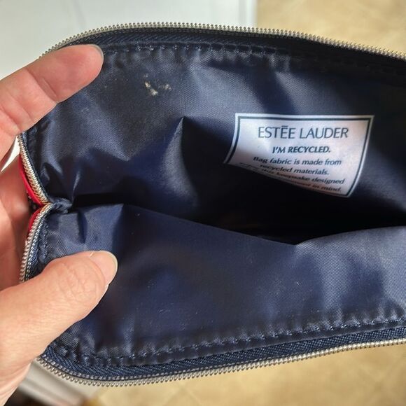 Estée Lauder Plaid Red Green and Yellow Tartan Print Cosmetic Makeup Bag - Picture 6 of 6